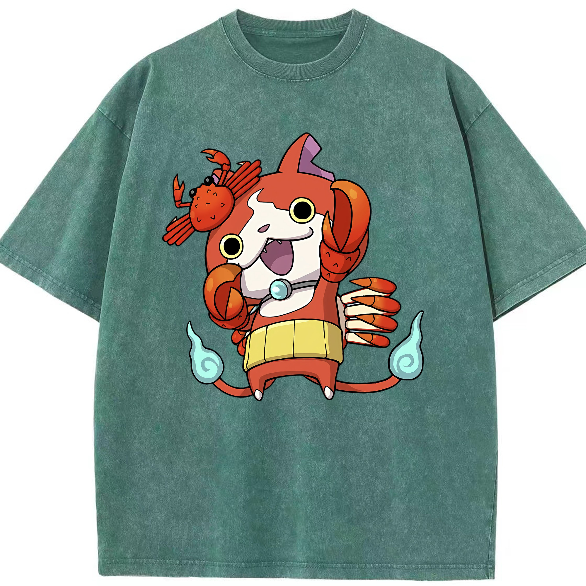 （画像用） 妖怪ウォッチ Yo-kai Watch 綿100% ヴィンテージ風 半袖Tシャツ（フロントプリント）